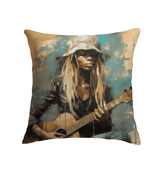 Elegant Melodic Movements Indoor Pillow on a cozy sofa.